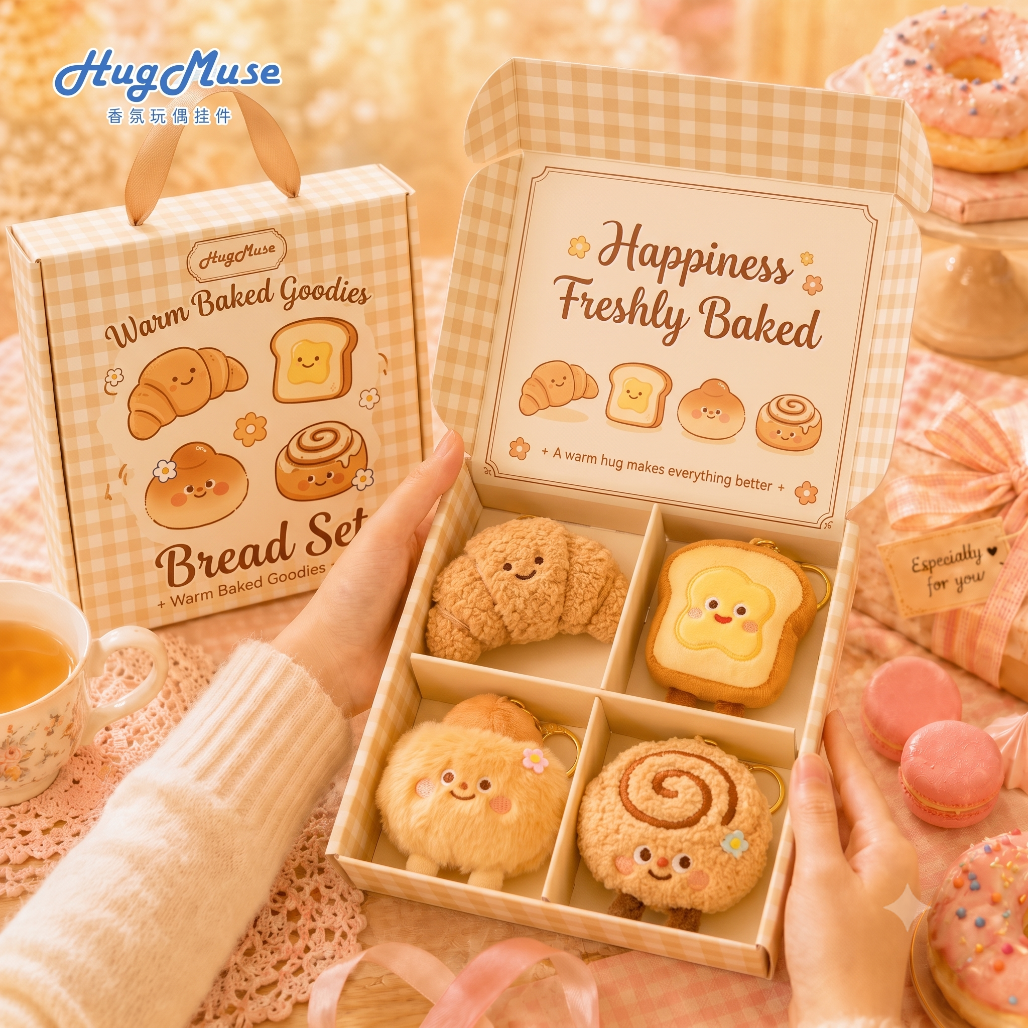 HugMuse Bakery Bread Scented Plush Gift Box